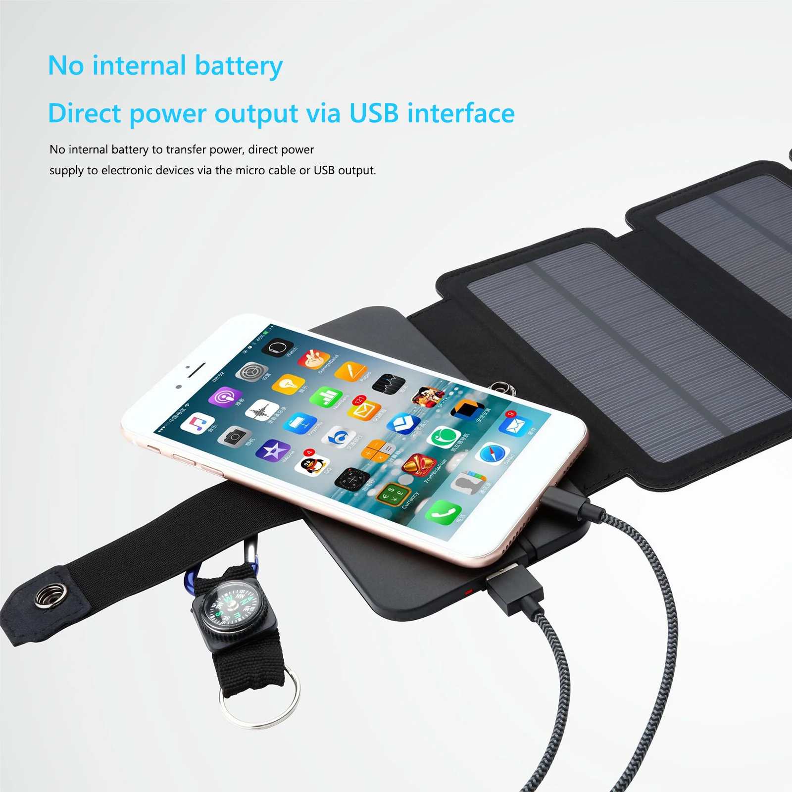 

Складная солнечная панель с USB-портом, 20 Вт, 5 В