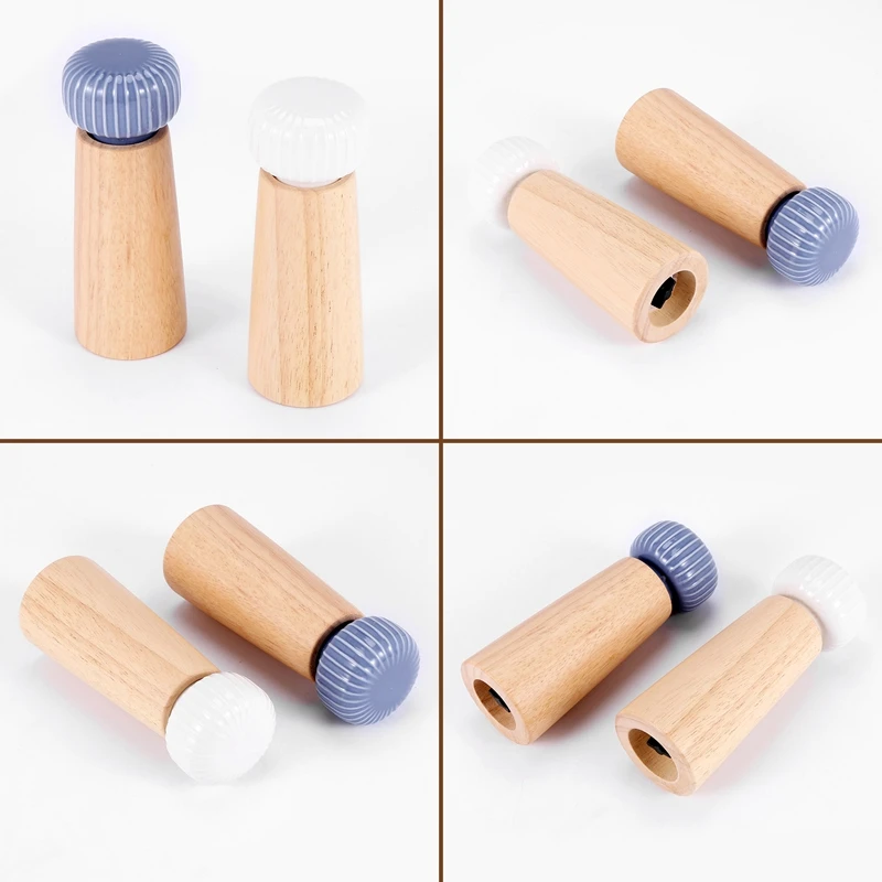 Мельница для соли и перца деревянные перечницы с прочной регулируемой