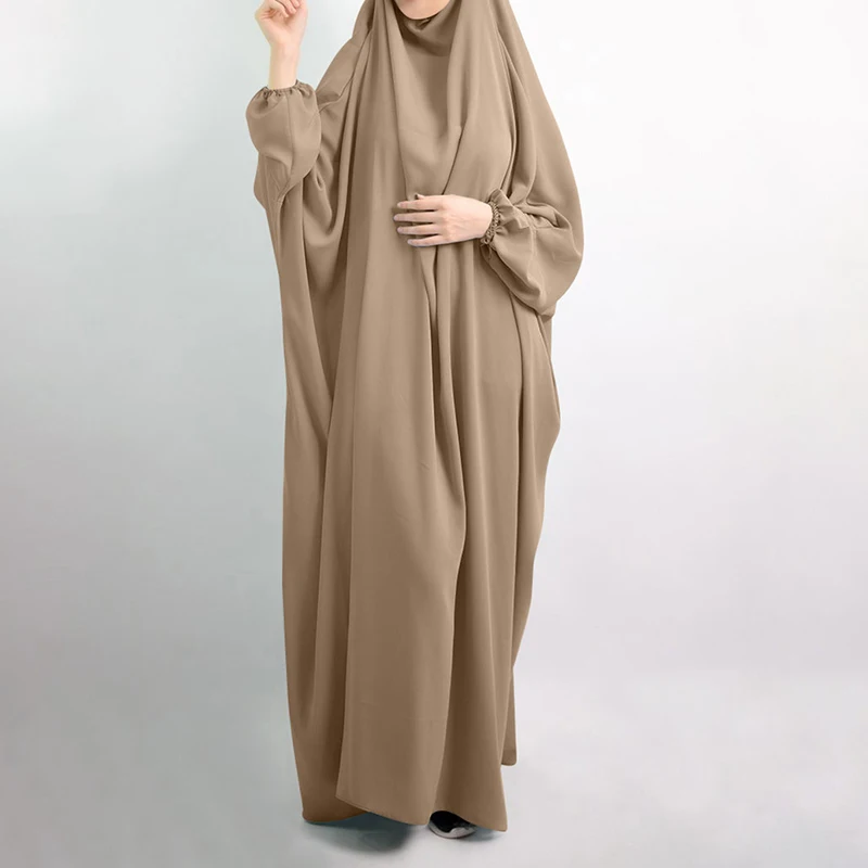 

Eid Hooded Muslim Women Hijab Dress Prayer Garment Jilbab Abaya Long Khimar Full Cover Ramadan Gown Abayas Islamic Clothes Niqab