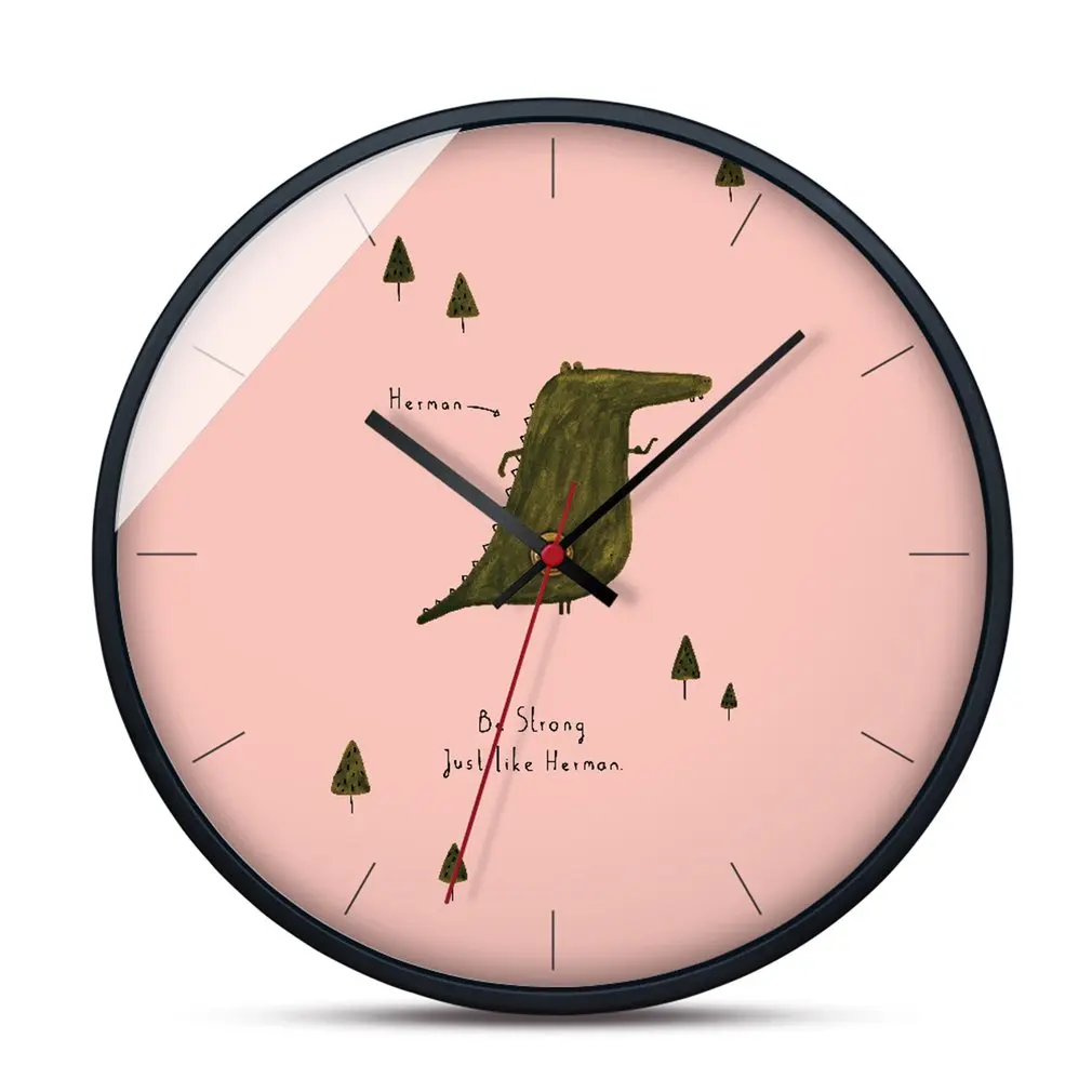 

Милые настенные часы из страуса, Современные бытовые прочные настенные часы для гостиной, спальни, бесшумные настенные часы