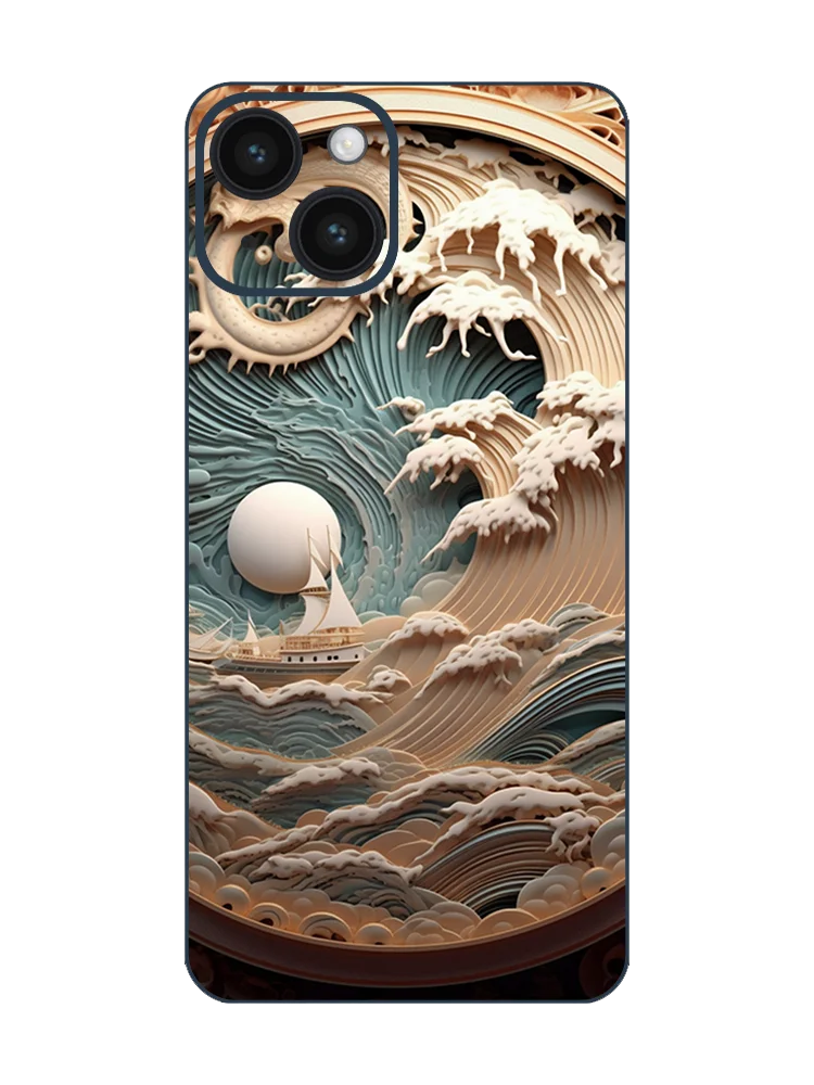 

Dark and Brooding Floral 3D Modeling Back Screen Protector for iPhone 14 - Anti Scratch/Bubble Tempered Glass Rear Film