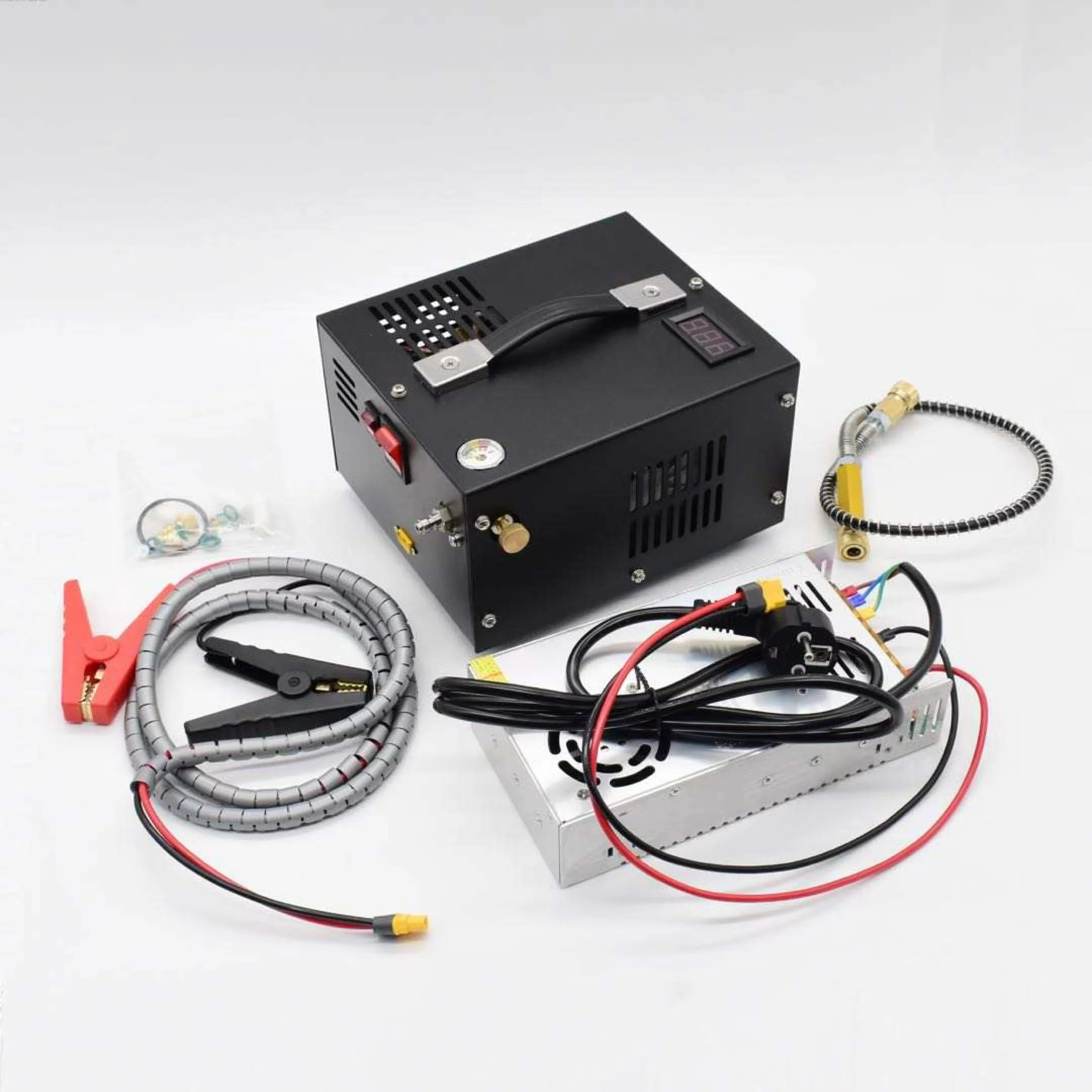 

Pcp air compressor pcp12v 4500psi 300bar 30mpa 110v 220vPaintball portable pcp pump