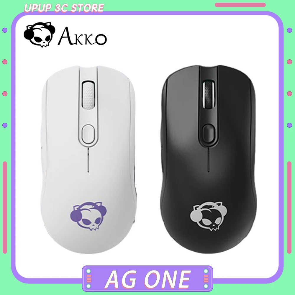 Беспроводная игровая мышь Akko AG ONE трёхрежимная легкая Paw3395 8k для офиса ПК игровые