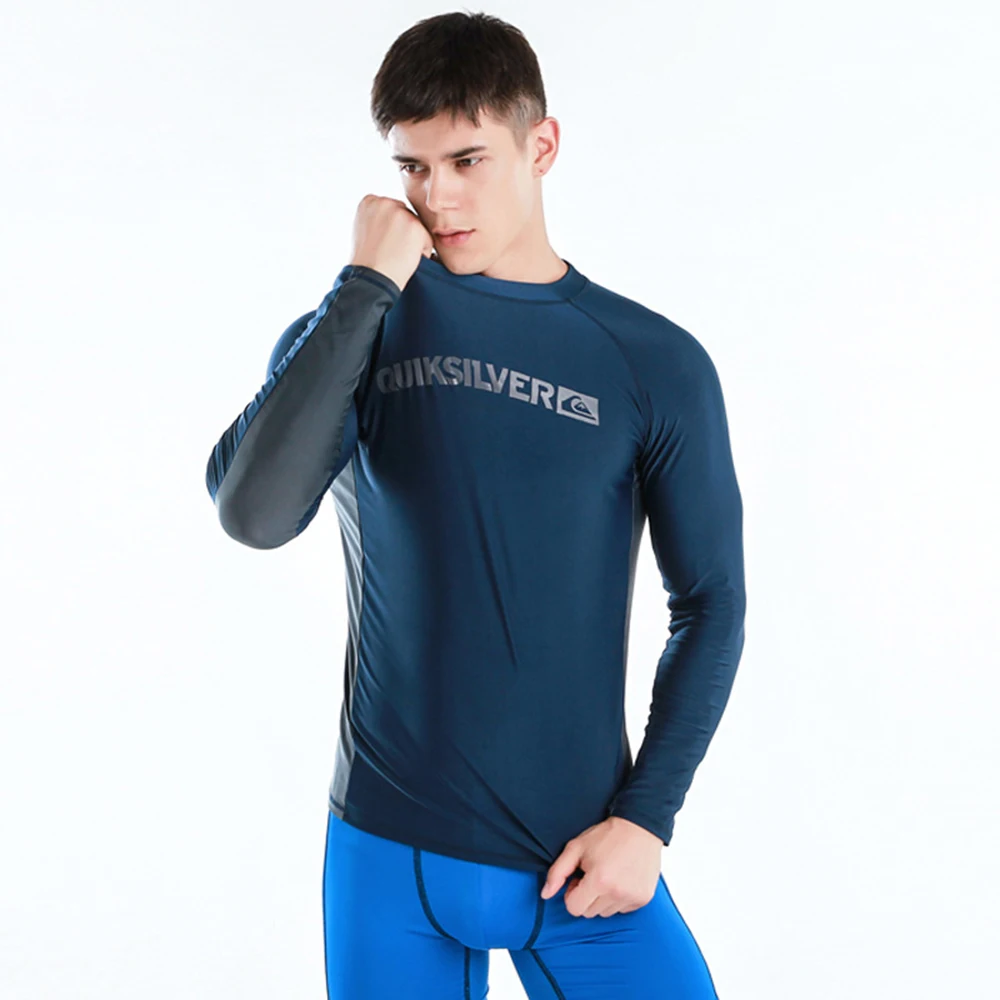 2022 Men's Swimming T Shirts Fashion Swimwear Beach Quick Dry UV Protection Wetsuits Water Sports Long Sleeve Surfwear T Shirts