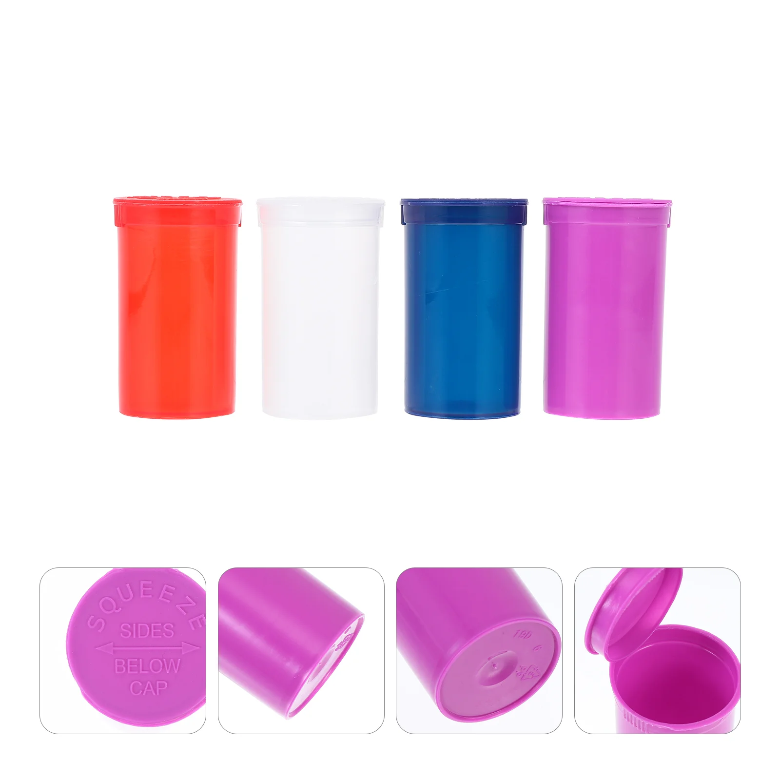 

10 Pcs Cover Medicine Box Storage Tube Plastic Go Containers Bottle