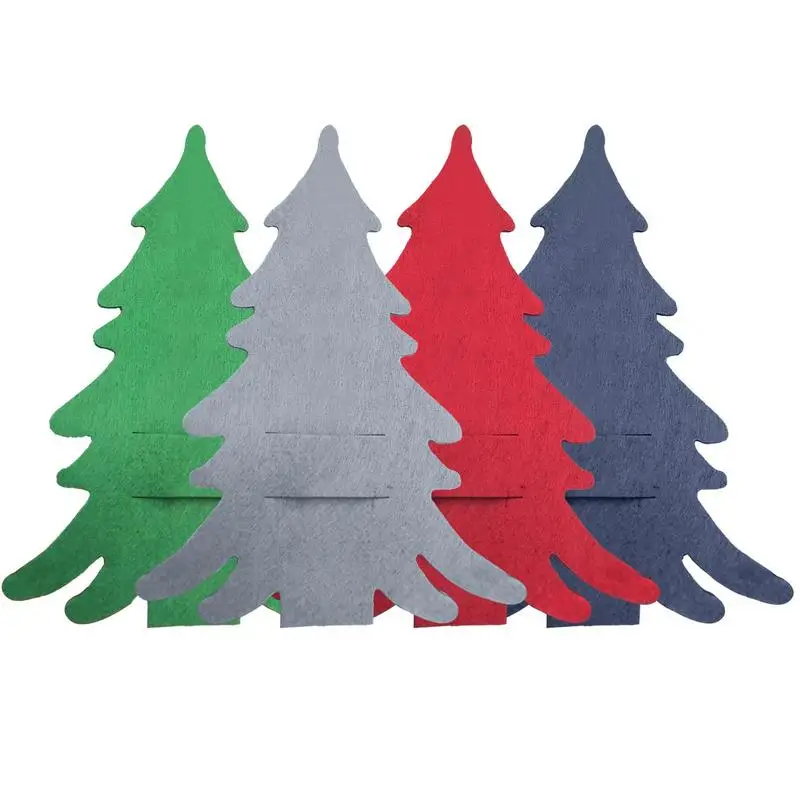 Сумка для посуды рождественской елки Серебряный чехол карманы многоразовая