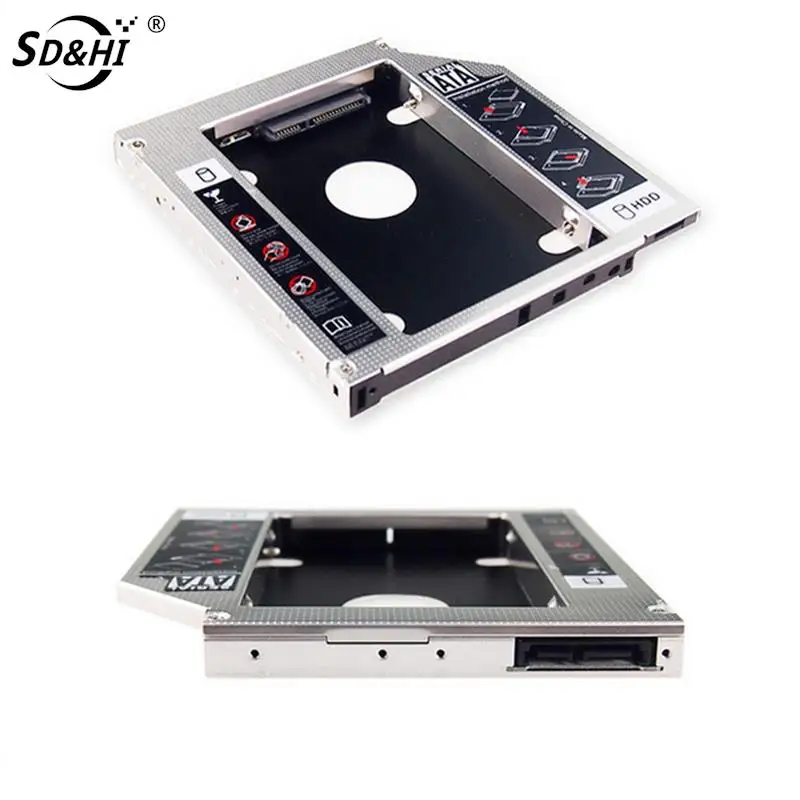 

Aluminum 9.5mm 12.7mm 2nd Second HDD Caddy SATA 3.0 Case Box For 2.5 SSD DVD CD-ROM Enclosure Adapter Hard Disk Drive Laptop