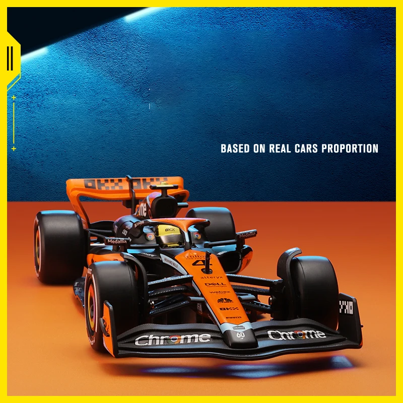 1:24 MCL60 2023 4 # Ландо Норрис P2 Британский GP Макларен F1 81 Oscar Piastri Car литая под давлением