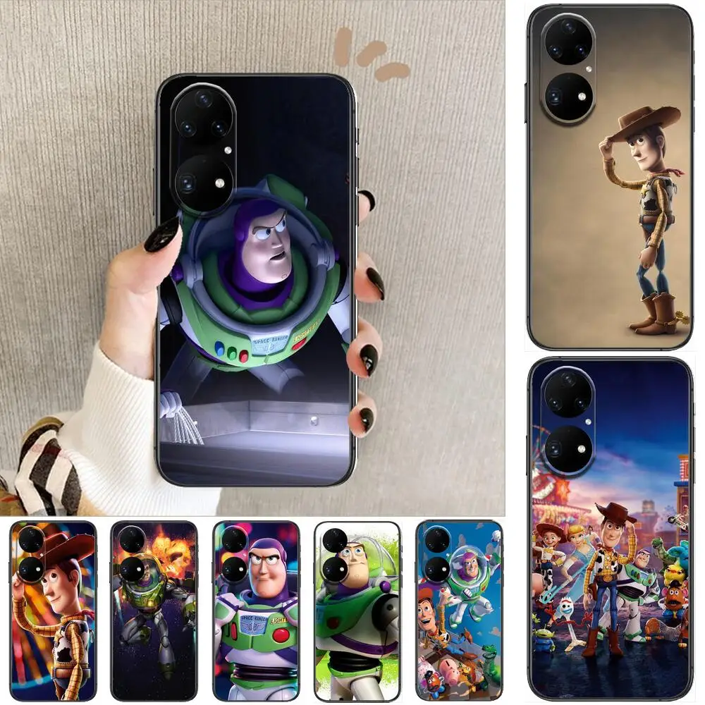 

Disney Toy Story Phone Case For Huawei p50 P40 p30 P20 10 9 8 Lite E Pro Plus Black Etui Coque Painting Hoesjes comic fas