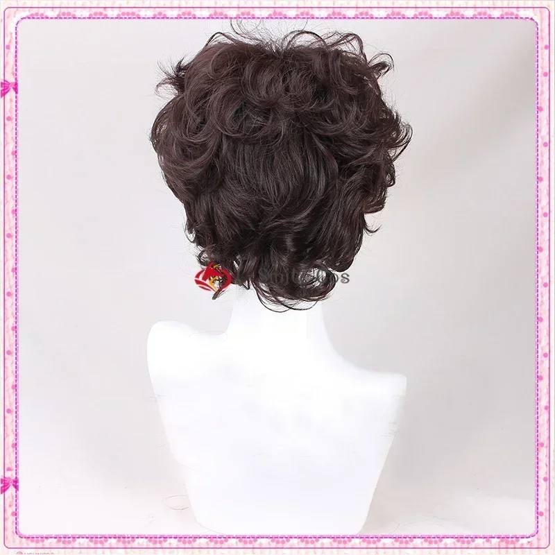 Парик для косплея Frodo Baggins коричневые короткие вьющиеся термостойкие