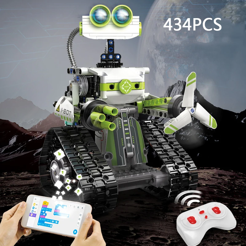 

I.bot Line Follower Accessory Building Block 2.4ghz Radio Remote Control Robot Bricks With App Rc Steam Toys With Light Stem