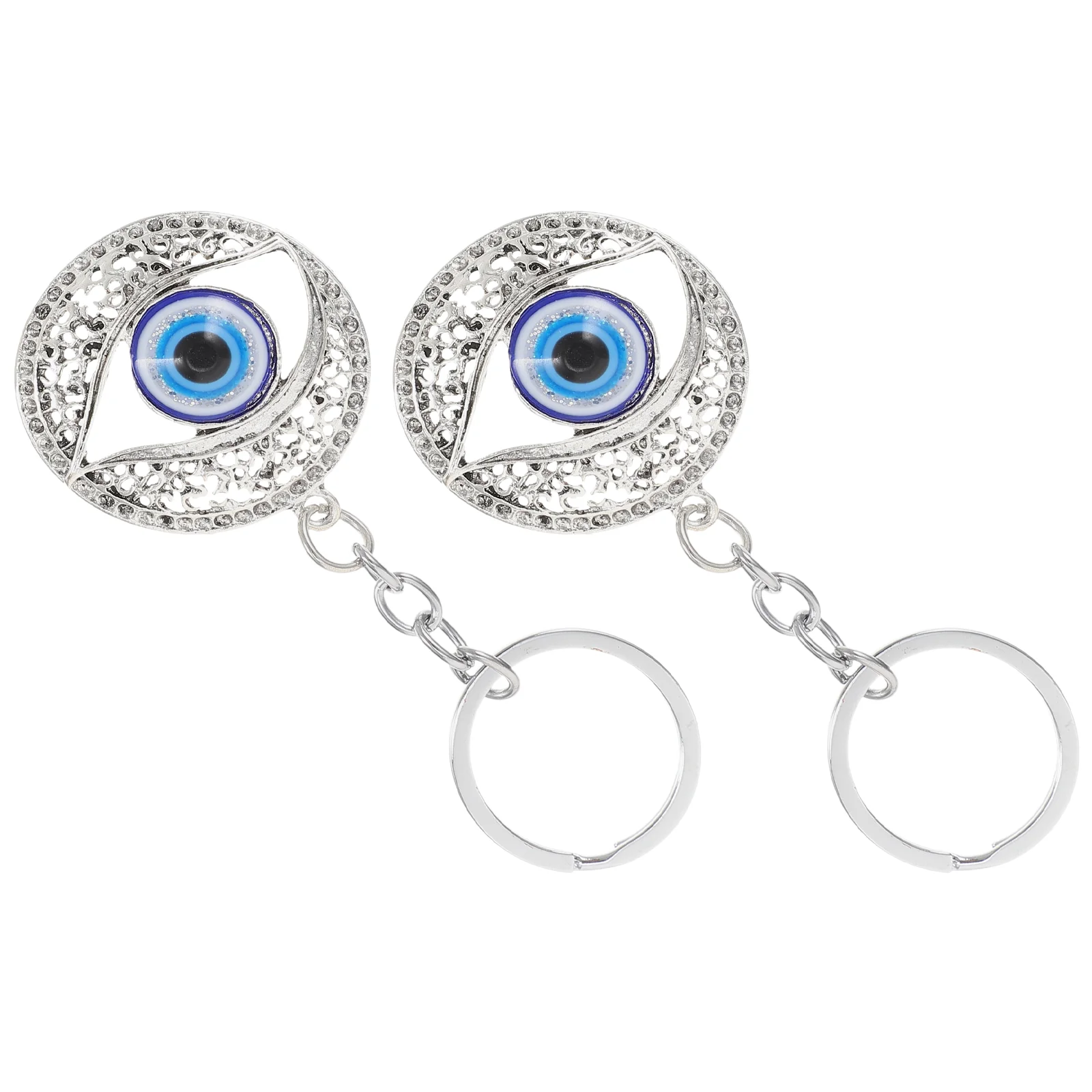 

Keychain Eye Evil Amulet Blue Key Ornament Charm Turkish Lucky Ring Decor Protection Hamsa Holder Heart Fatima Hand Keychains