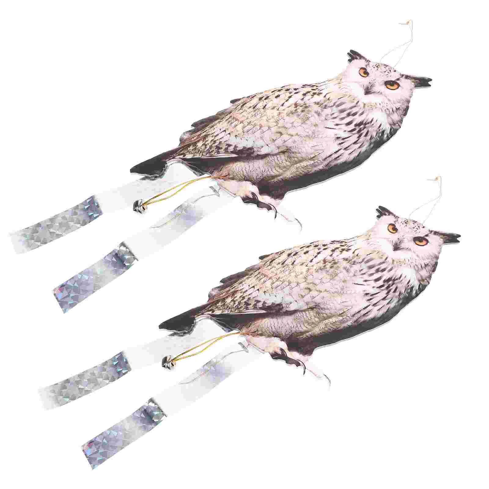 

Bird Owl Garden Hanging Deterrent Owls Frighten Birds Yard Ornament Rotating