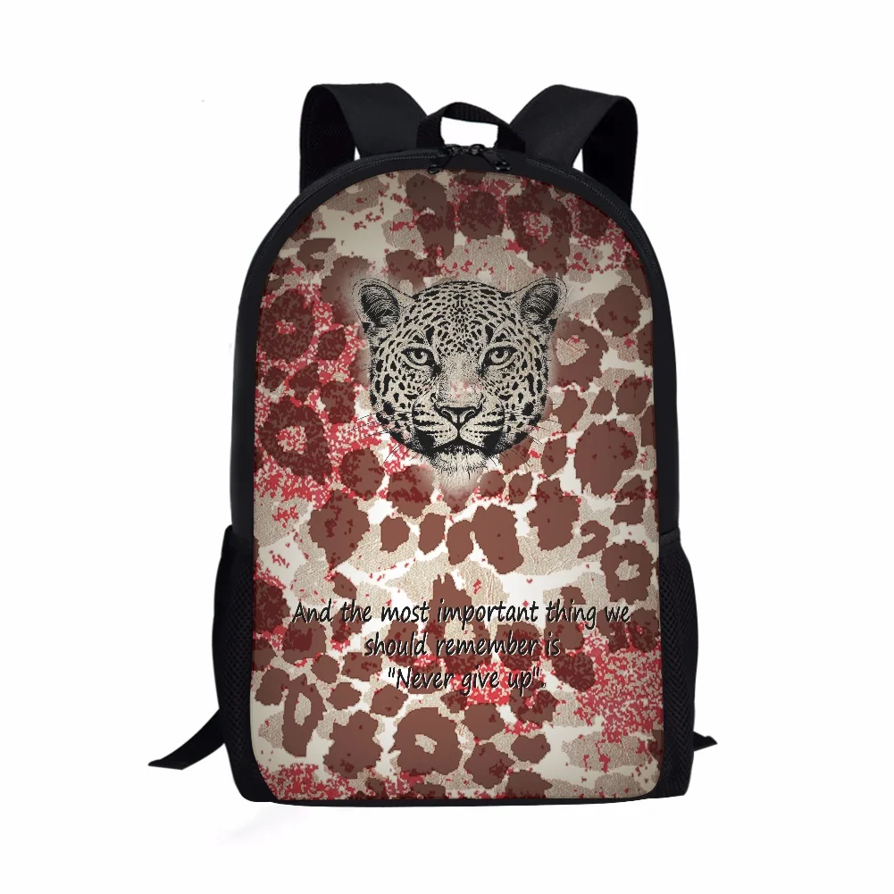 Animal Fur Texture Pattern Boys School Bags Premium Children's Backpack Personalized Customized Students Satchel Free Shipping