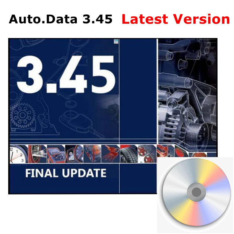 2023 Hot Sale Auto Data 3.45 Auto Repair Software Send by Email/CD/USB Disk Guide Version Remote Automotive Car Tool Software
