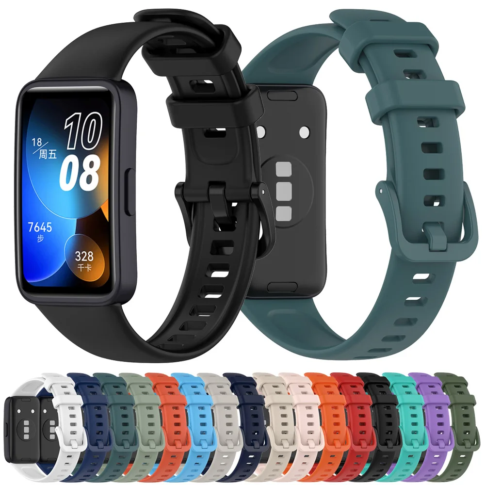 

For Huawei Band 8 Smartwatch Strap Correa Silicone Wristband Bracelet Watchband ремешок на Huawei Band8 pulseira