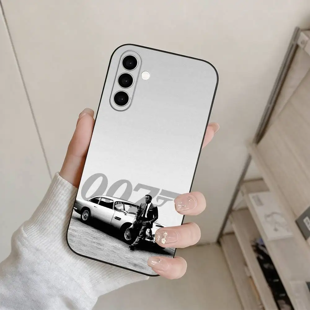 Фото Чехол для телефона 007 J-James Bond для Samsung Galaxy A73, A72, A71, A70, A53, A52, A51, другие модели, мягкий черный чехол №3