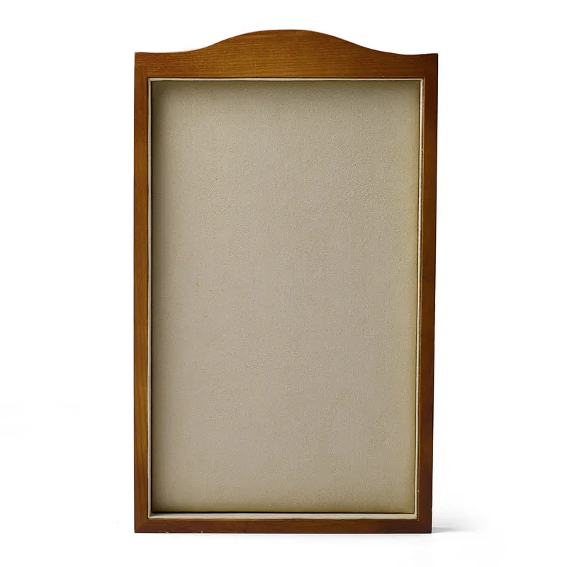 Oirlv Solid Wooden Necklace&Pendant display Stand with Microfiber for Jewellry Ring Earrings Bangle Organizer Jewelry Tray