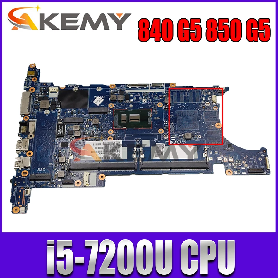 

HSN-I13C 6050A2945601 For HP EliteBook 840 G5 850 G5 ZB15U G5 ZB14U G5 Laptop Motherboard L15514-001 L15514-601 with i5-7200U