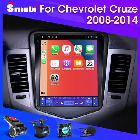 Автомагнитола 2DIN для Chevrolet Cruze 2008-2014 Carplay, Android 11, мультимедийный видеоплеер, навигационная стереосистема