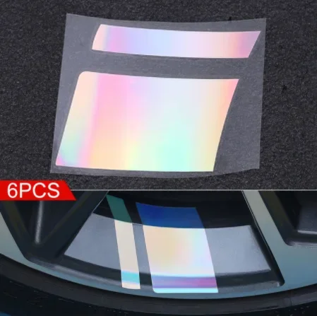 

6 шт. светоотражающие автомобильные диски, виниловые наклейки, светоотражающие, водонепроницаемые и солнцезащитные наклейки на гоночные диски для дисков 18 мая 21 дюймов