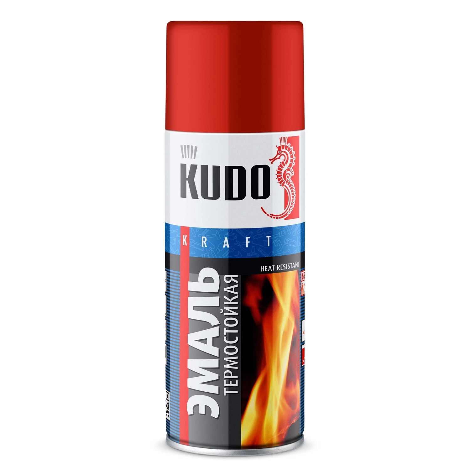 Аэрозольная краска KUDO "Эмаль HEAT RESISTANT" Термостойкая Кремнийорганическая