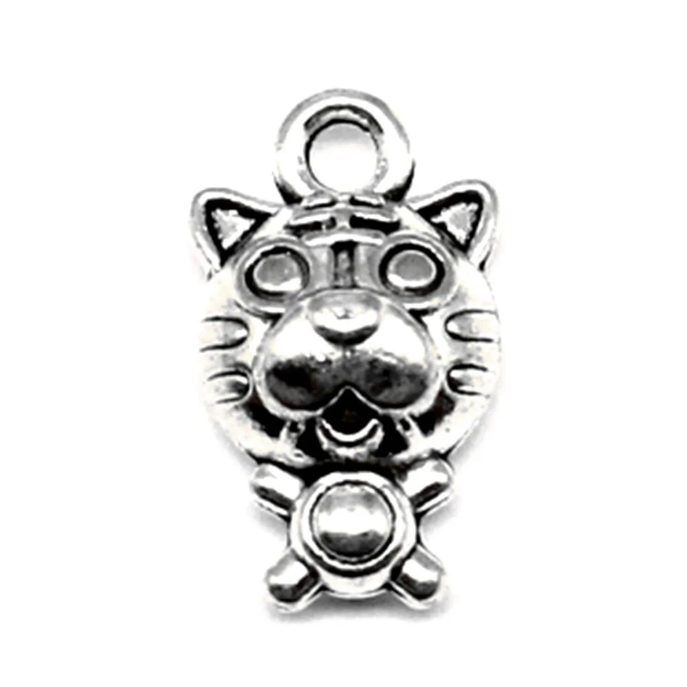 

15pcs Hand Made Jewelry Accessories Parts Tiger Charms Pendant 10x17mm