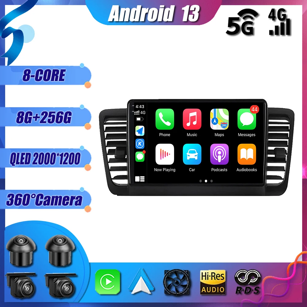 

Автомагнитола на Android 13 для Subaru Outback 3 Legacy 4 2003-2009, мультимедийный проигрыватель, стерео, аудио, GPS-навигация, 2Din, 2 Din, DVD