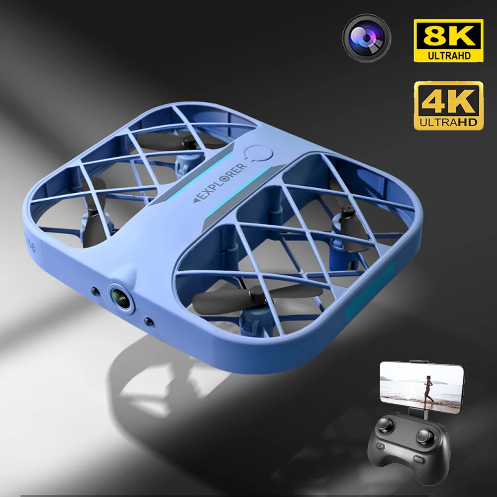 H107 Радиоуправляемый Дрон Wi-Fi Fpv Дроны с камерой Hd 4k Дистанционное управление вертолет самолет Карманный Квадрокоптер Рождественский подарок для мальчиков