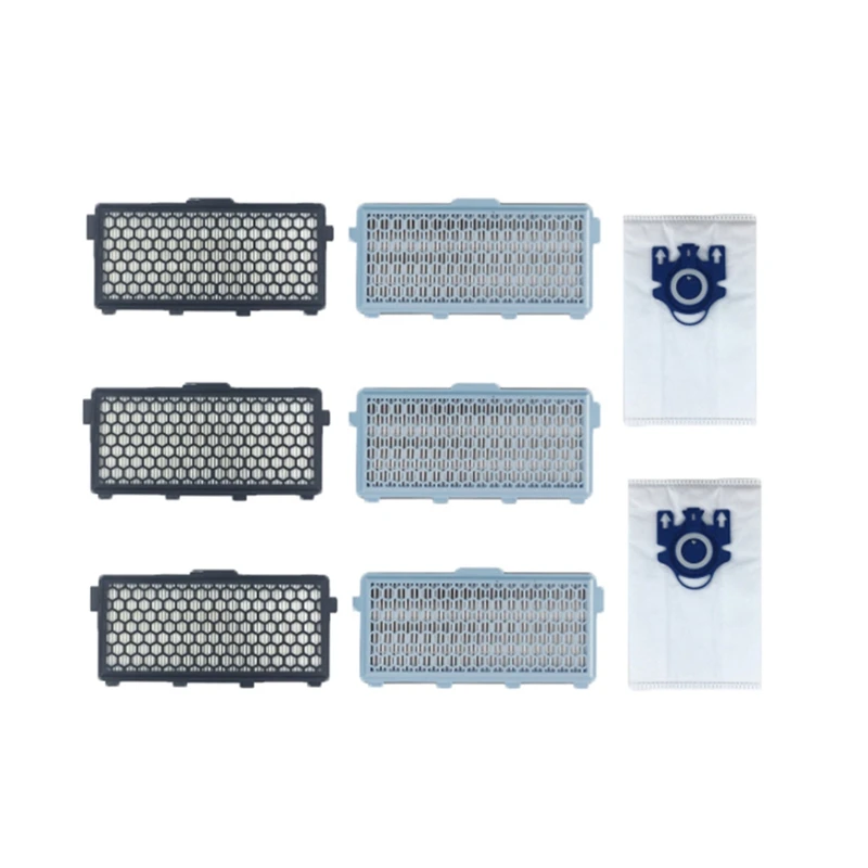 

6Pcs Parts HEPA Filter Strainer GN Dust Bag For Miele SSF-HA S4 S5 Series Vacuum Cleaner Accessories