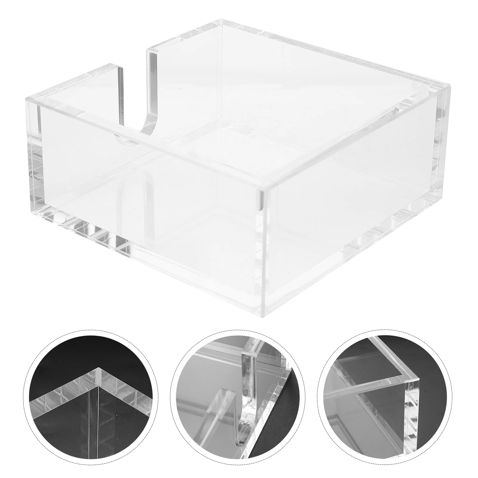 

Napkin Holder Tissue Box Casecontainer Function Multi Square Room Household Accessory Living Serviette Desktop Acrylic Table