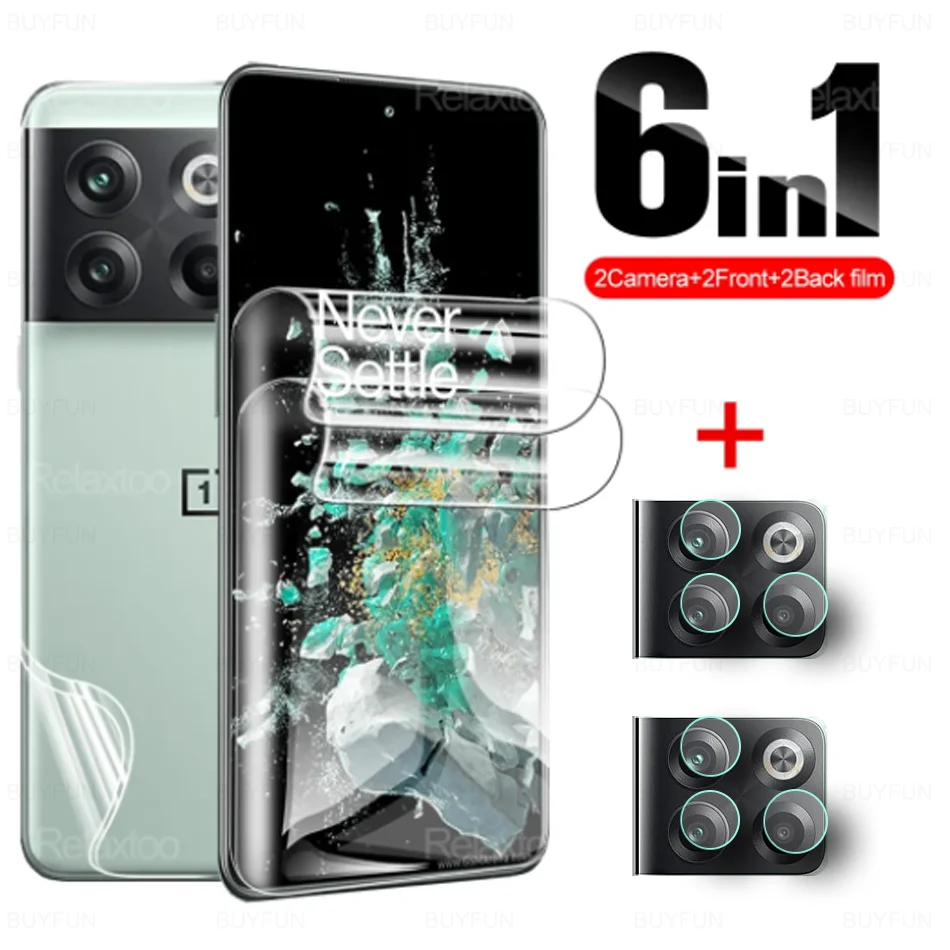 

6in1 Front Back Hydrogel Film For Oneplus Ace Pro 5G Camera Lens Soft Glass For One Plus 10T 10R 10 Pro Acepro Screen Protector
