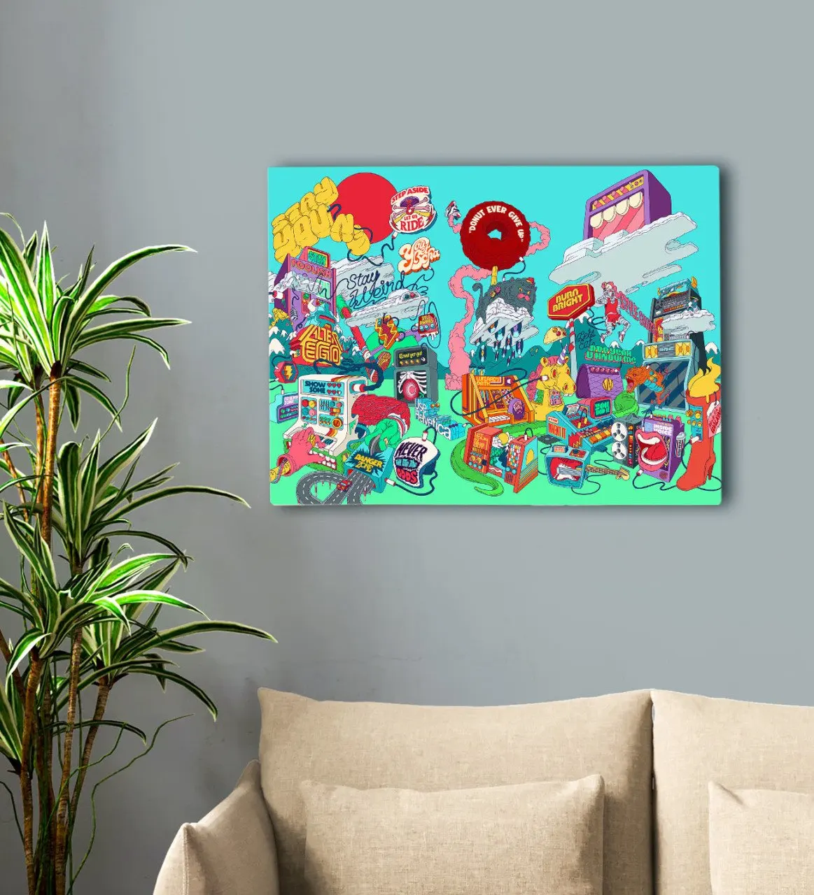 

BK Подарочный Современный абстрактный дизайн холст стол 70x100 см-29