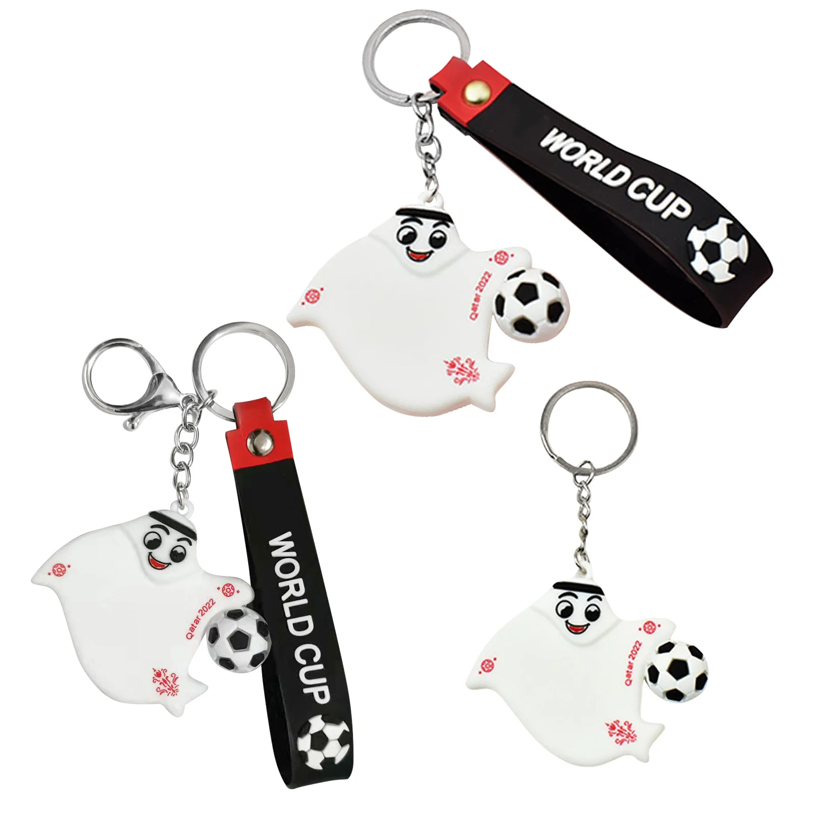 

Qatar World Cup Mascot Keychain Cute Cartoon Keyring Pendant Fashion Trinket Lovely Key Holder Football Fans Gift Cute Cartoon