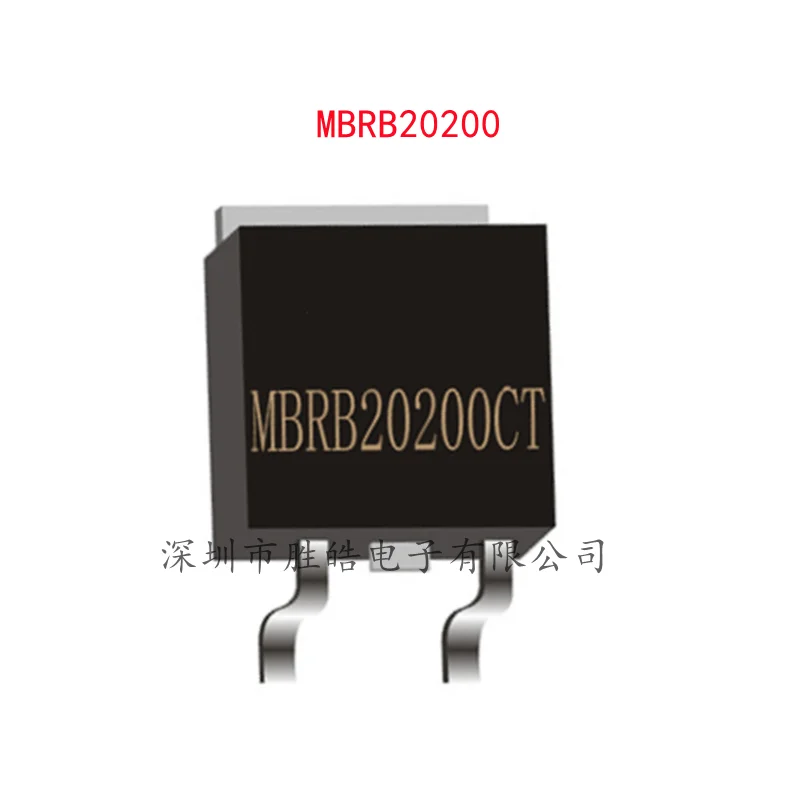 (10PCS)  NEW  MBRB20200CT  MBRB20200  20200CT   Schottky Rectifier Diode  TO-263  SMD  MBRB20200  Integrated Circuit