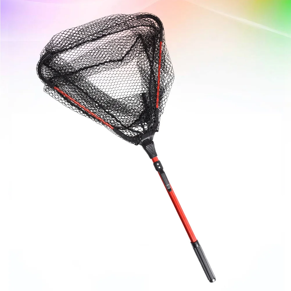 Trout Fishing Net Aluminum Alloy Fishing Mesh Net Fishing Folding Landing Net Fishnets