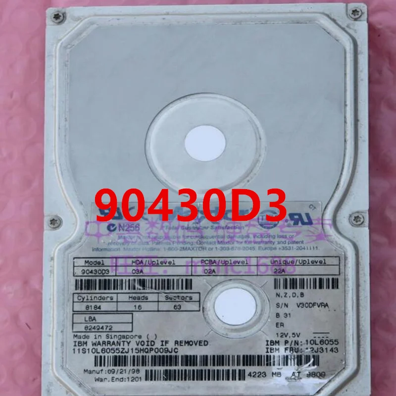 

Оригинальный 90% новый жесткий диск для MAXTOR 4,3 ГБ IDE 3,5 дюйма 5400 об/мин 2 Мб настольный жесткий диск для 90430D3