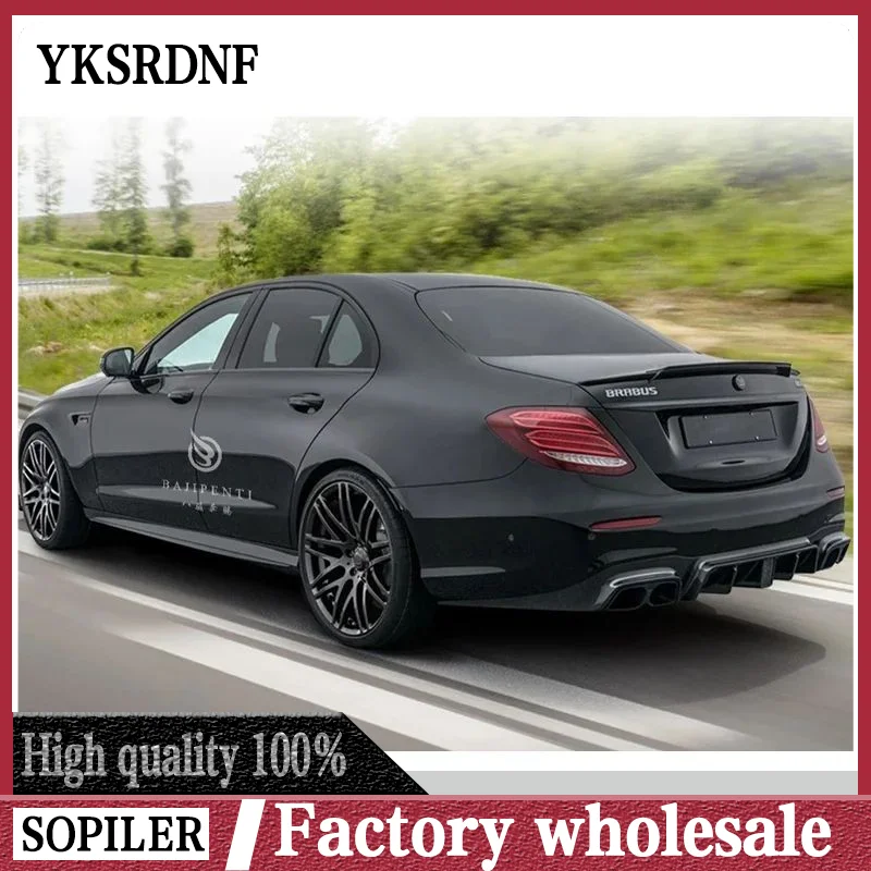 

Спойлер для Benz E класс W213 2016-2020 год Седан Настоящее углеродное волокно заднее крыло нижний стиль аксессуары комплект кузова