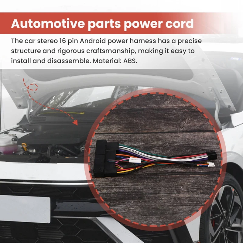 16-контактный адаптер жгут проводов для автомобильного стерео аудио Android KIA Carens