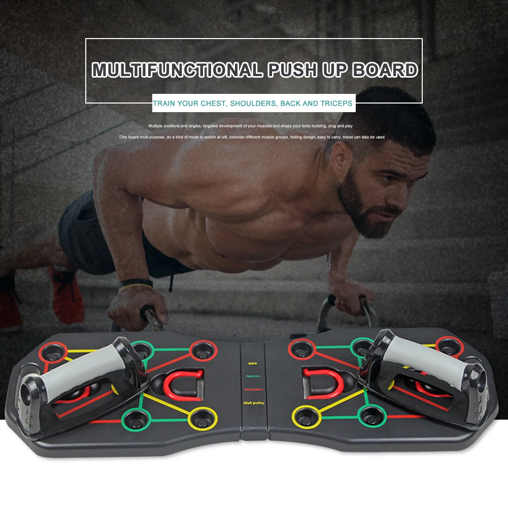 

Fitness Exercise Push Up Board Body Building Gym Chest Muscle Trainer Stand Exerciser Equipments Gym Training