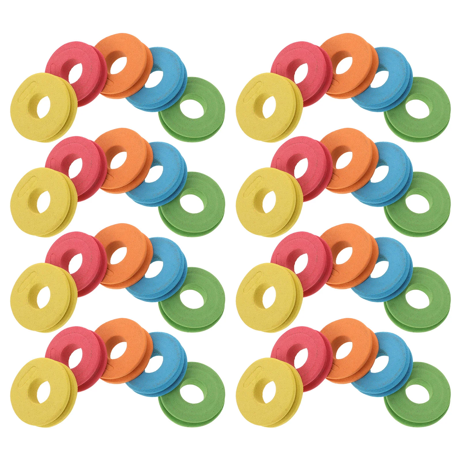 100pcs Fishing Line Bobbin Spools Round Shape Reels Tackle (Multicolor) line spools