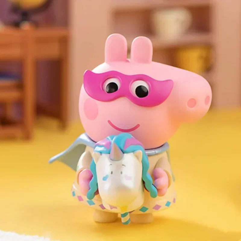 Фото POP MART Peppa Pig Game Time Series Mystery Box - слепая сумка, милая аниме-фигурка, кукла, украшения, подарок, коллекционные игрушки №4