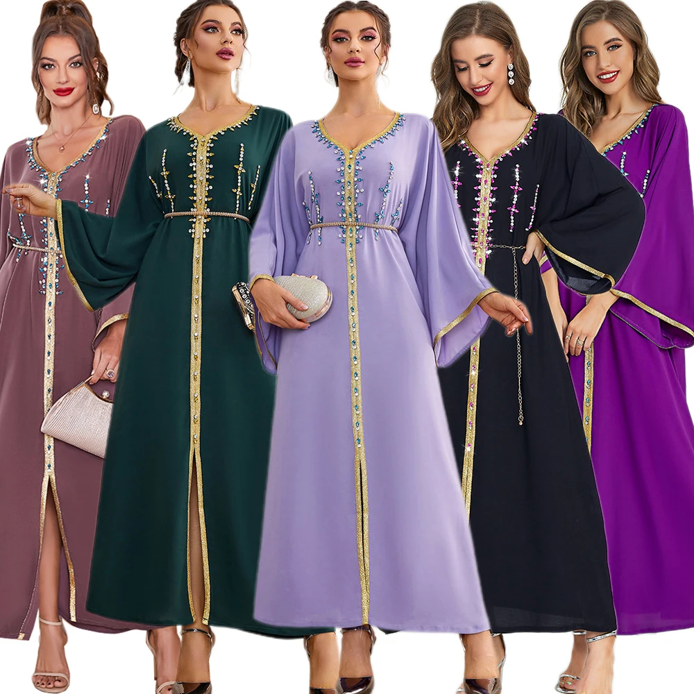 Рамадан ИД Мубарак кафтан абайя Дубай африканские платья для женщин Пакистан арабский Турция Ислам Мусульманское длинное платье Caftan Marocain