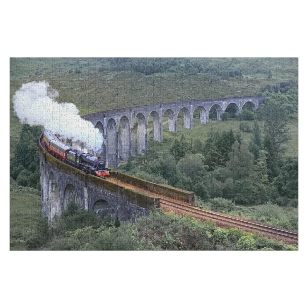 Паровой двигатель на Glenfinn viaduct Пазл Customs с фотопазлом для детей