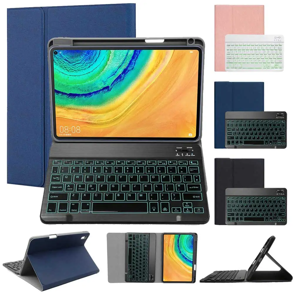 

Shockproof Flip Keyboard Woven Design Case For Huawei MatePad Pro 10.8 Inch 2019 Case Backlight Keyboard Cover