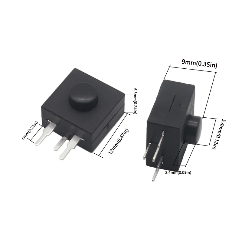【20-5 шт.】Налобный фонарь фонарик головной свет 213WD боковой переключатель 12x12 мм 30