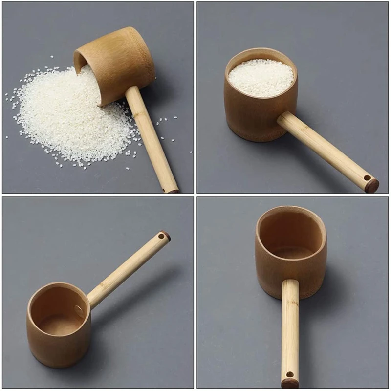 Bamboo Water Ladle Tea Scoop Bathing Dipper Sauna For Kitchen Garden | Spoon Sets