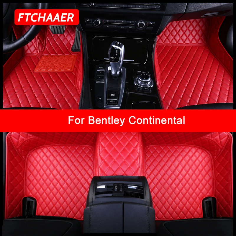 

FTCHAAER Custom Car Floor Mats For Bentley Continental Auto Accessories Foot Carpet