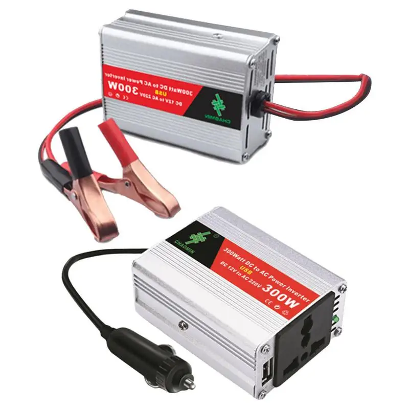 

300 Вт Инвертор солнечной энергии многофункциональный 12 В Инвертор солнечной энергии с быстрой зарядкой 12 В 220 В адаптер зарядного устройства Автомобильные аксессуары