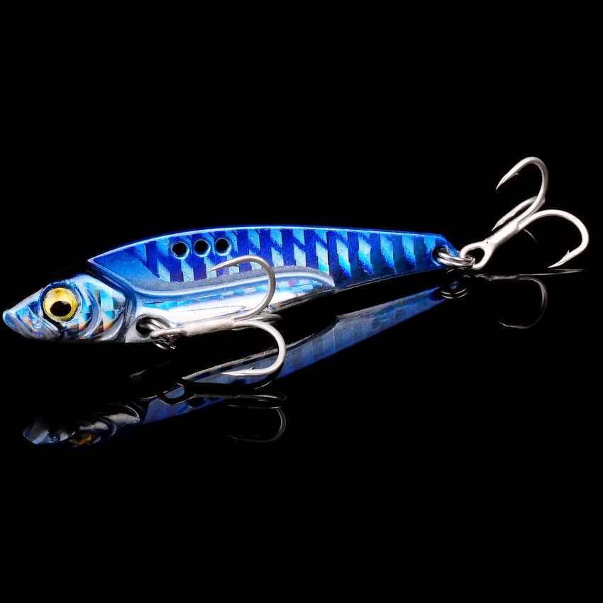 6pcs/lot 3D Eyes Metal Vib Blade Lures 7/10/12 Sinking Lure Vibration Baits Artificial Vibe for Bass Pike Perch Fishing Tackle